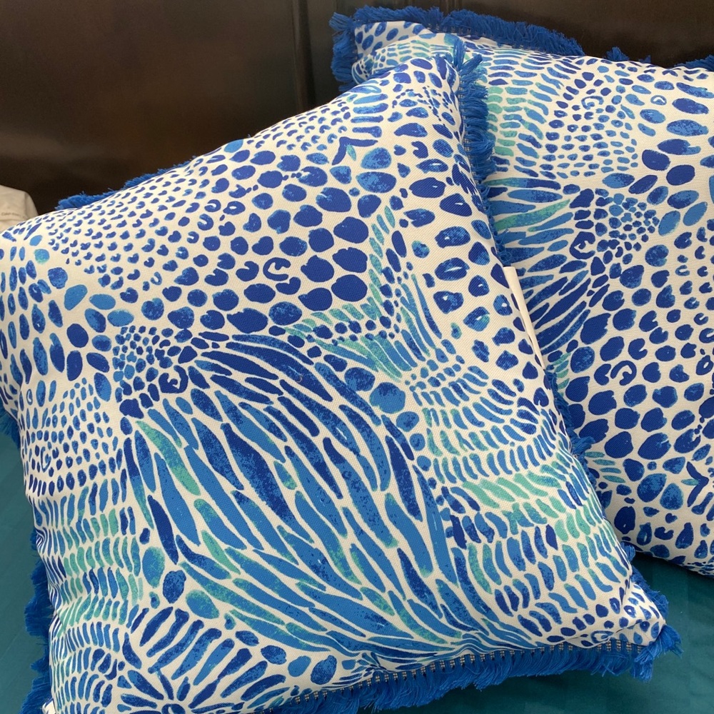 Reversible Lilly Pulitzer pillows